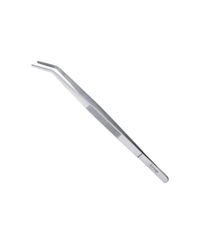Triangle pincet met gebogen punt rvs - 15cm