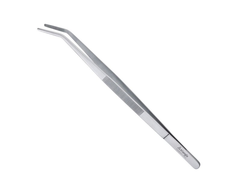 Triangle pincet met gebogen punt 15cm