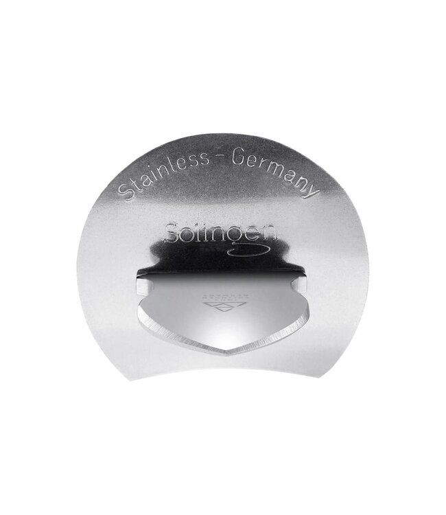 Triangle oestermes met handgeklonken zwart heft en handbescherming -17cm