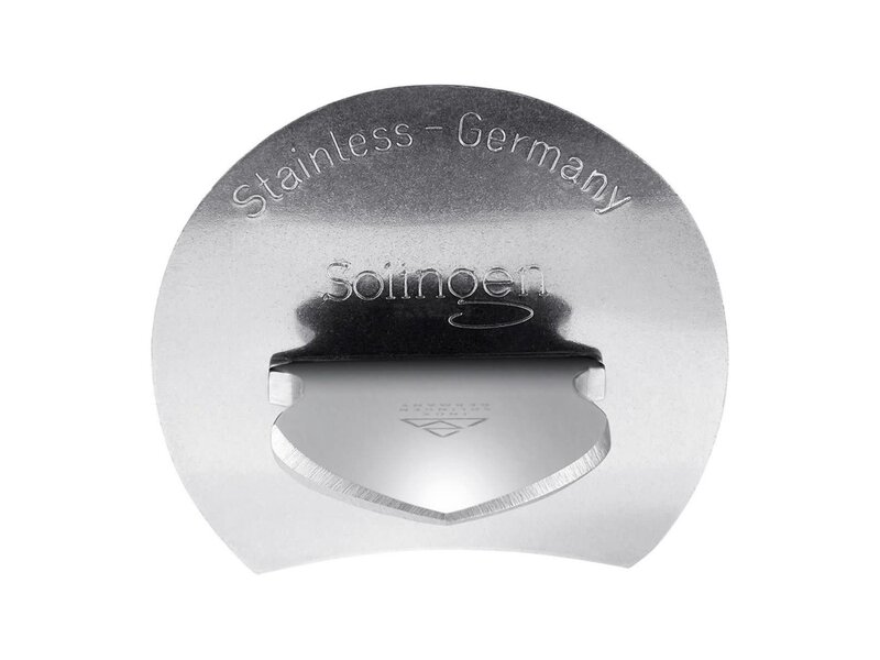 Triangle oestermes met handbescherming en zwart heft