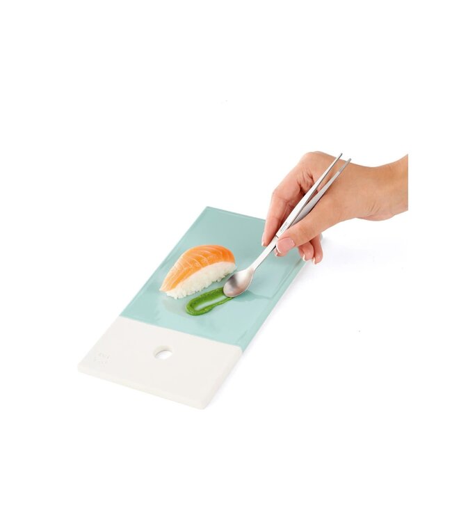 Triangle pincet met proeflepel 17cm