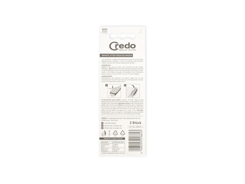 Credo Smart Cutter vervangmesjes (2x) voor voetvijl