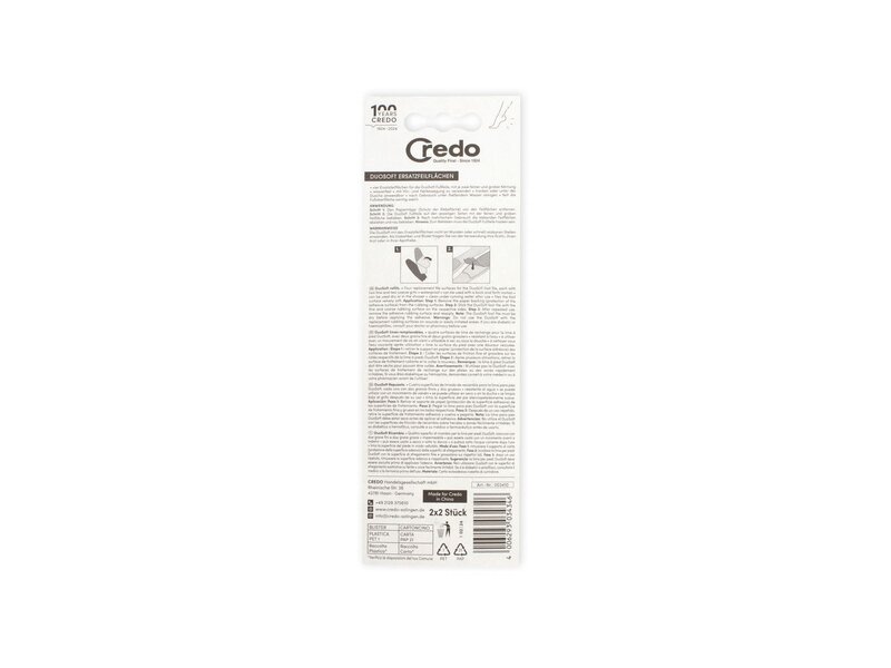 Credo voetvijl duo grof/fijn vervanging (4x)