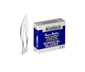 Swann Morton doos (100 stuks) mesjes nr. 24 (geschikt voor scalpelhouder nr. 4)