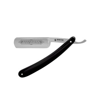 Dovo open scheermes 6/8 - Solingen Best Quality - koolstofstaal - kunststof zwart