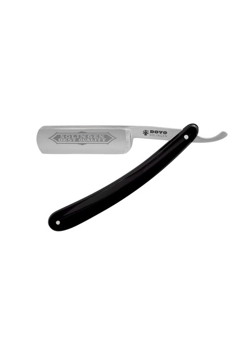 Dovo open scheermes 6/8 - Solingen Best Quality - koolstofstaal - kunststof zwart