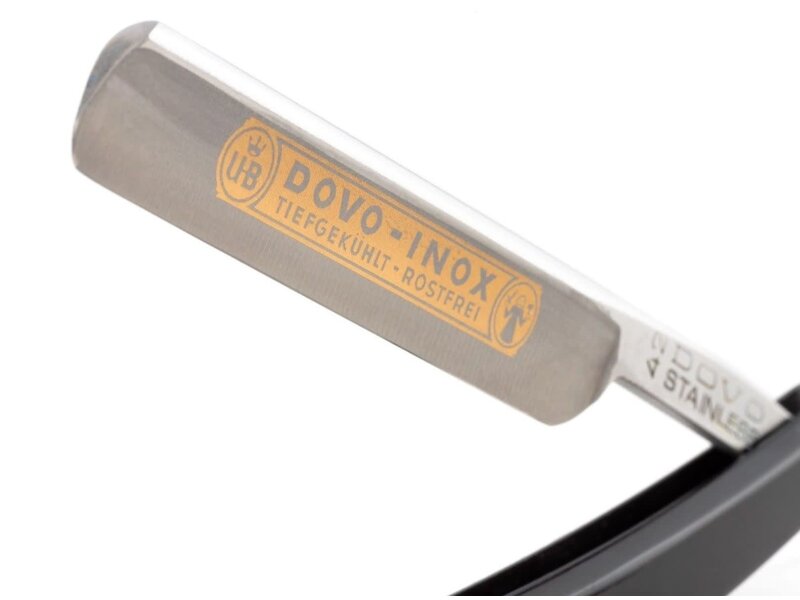 Dovo open scheermes 4/8 - Dovo 42 - inox rvs - kunststof zwart