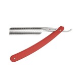 Dovo open scheermes 5/8 - Runde Sache - zilverstaal - kunststof rood