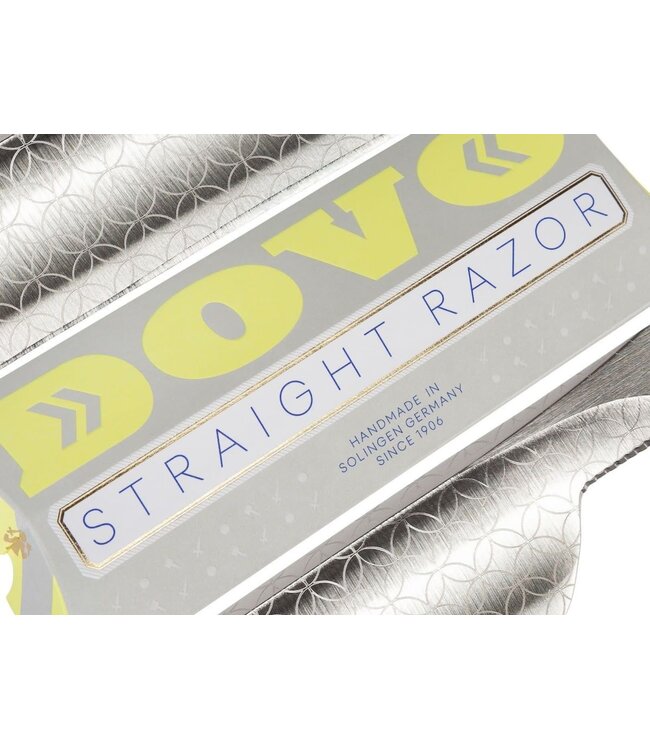 Dovo open scheermes 5/8 - Runde Sache - zilverstaal - kunststof rood