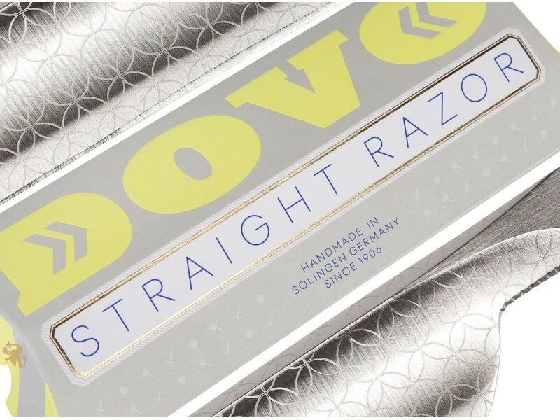 Dovo open scheermes 5/8 - Runde Sache - zilverstaal - kunststof blauw