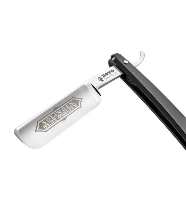 Dovo open scheermes 5/8 - Solingen Best Quality - koolstofstaal - kunststof zwart