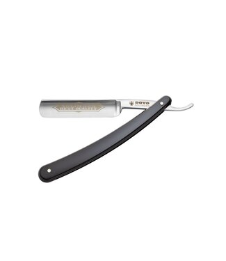 Dovo open scheermes 5/8 - Solingen Best Quality - koolstofstaal - kunststof zwart