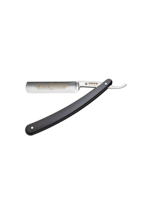 Dovo open scheermes 5/8 - Solingen Best Quality - koolstofstaal - kunststof zwart