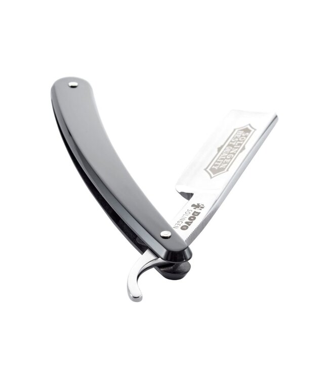 Dovo open scheermes 5/8 - Solingen Best Quality - koolstofstaal - kunststof zwart