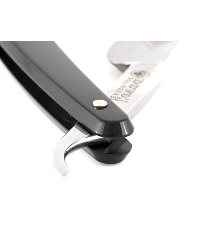 Dovo open scheermes 5/8 - Solingen Best Quality - koolstofstaal - kunststof zwart