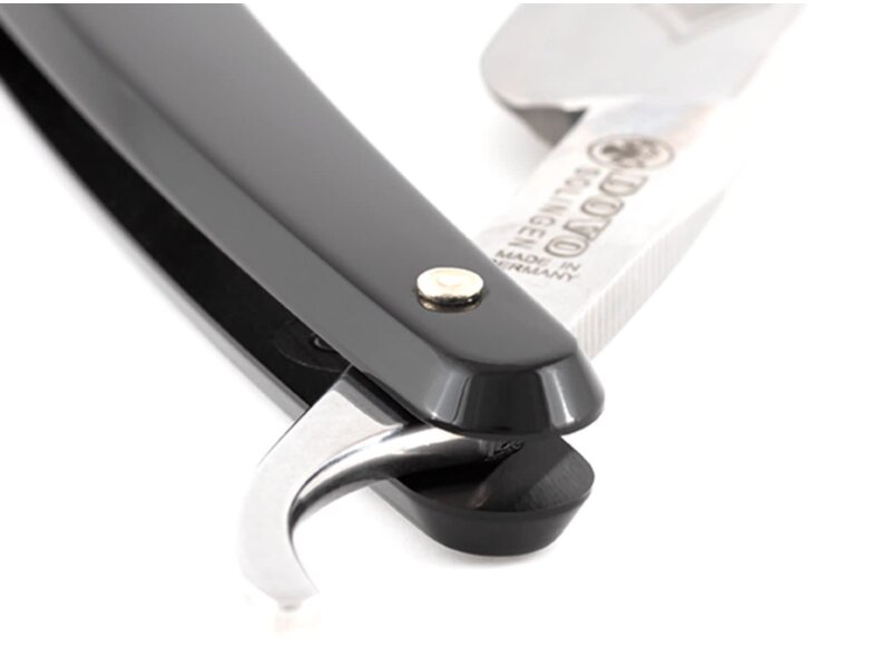 Dovo open scheermes 5/8 - Solingen Best Quality - koolstofstaal - kunststof zwart