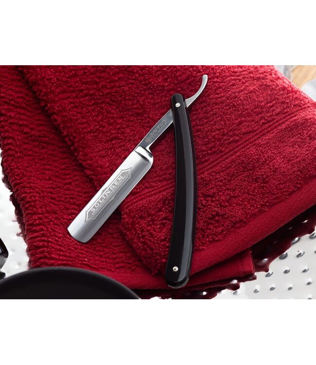 Dovo open scheermes 5/8 - Solingen Best Quality - koolstofstaal - kunststof zwart