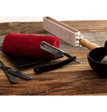 Dovo open scheermes 5/8 - Solingen Best Quality - koolstofstaal - kunststof zwart