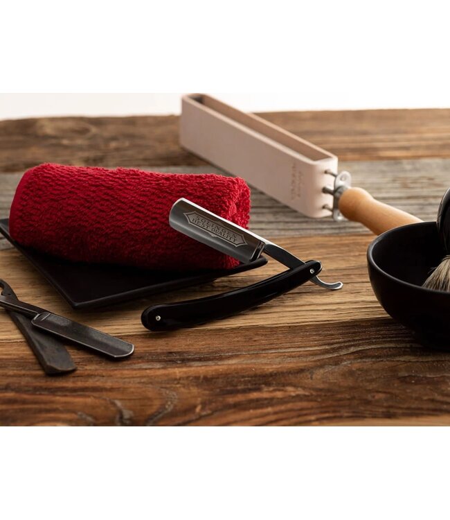 Dovo open scheermes 5/8 - Solingen Best Quality - koolstofstaal - kunststof zwart