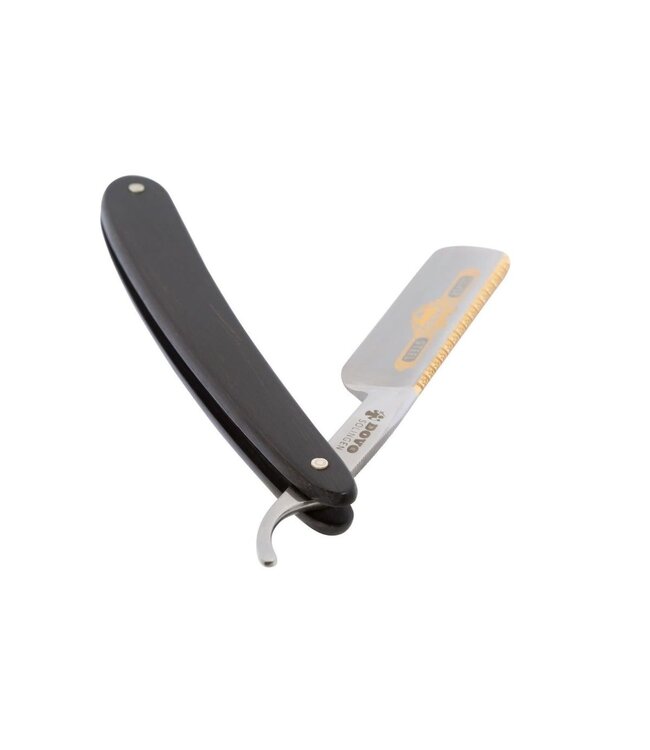 Dovo open scheermes 5/8 - Prima - zilverstaal - ebbenhout