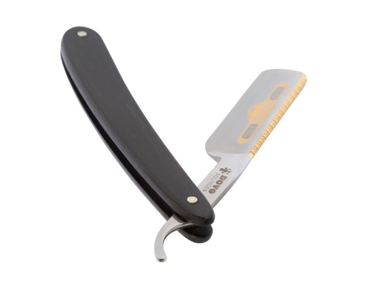 Dovo open scheermes 5/8 - Prima - zilverstaal - ebbenhout