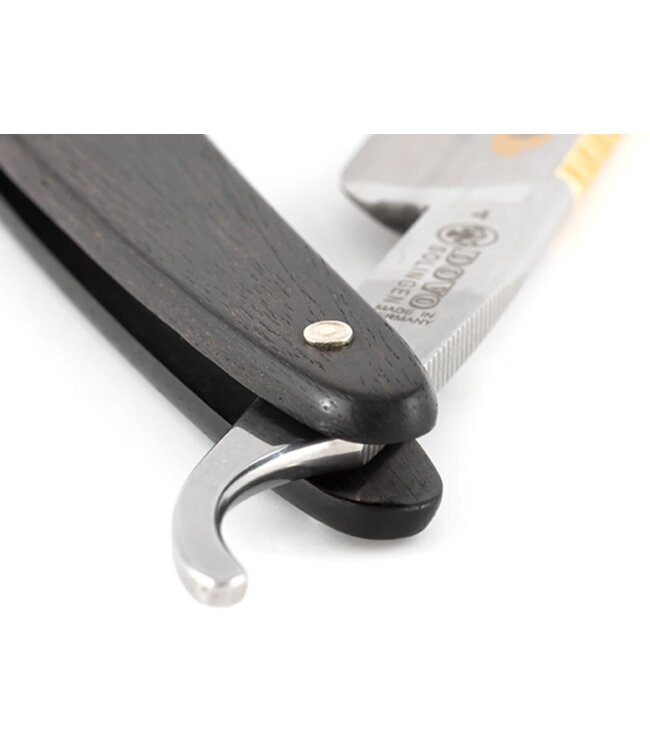 Dovo open scheermes 5/8 - Prima - zilverstaal - ebbenhout