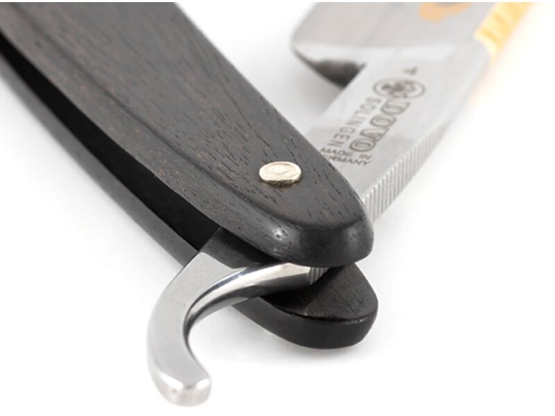 Dovo open scheermes 5/8 - Prima - zilverstaal - ebbenhout