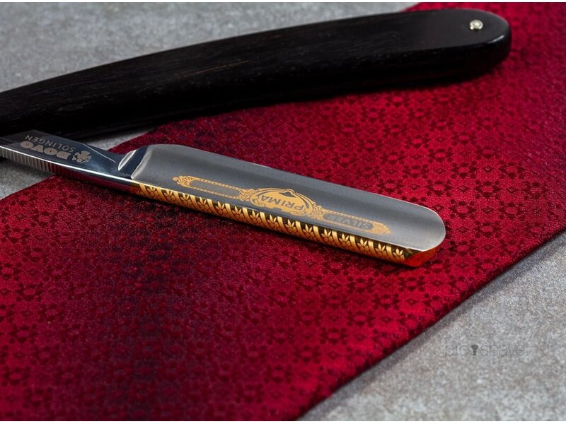 Dovo open scheermes 5/8 - Prima - zilverstaal - ebbenhout