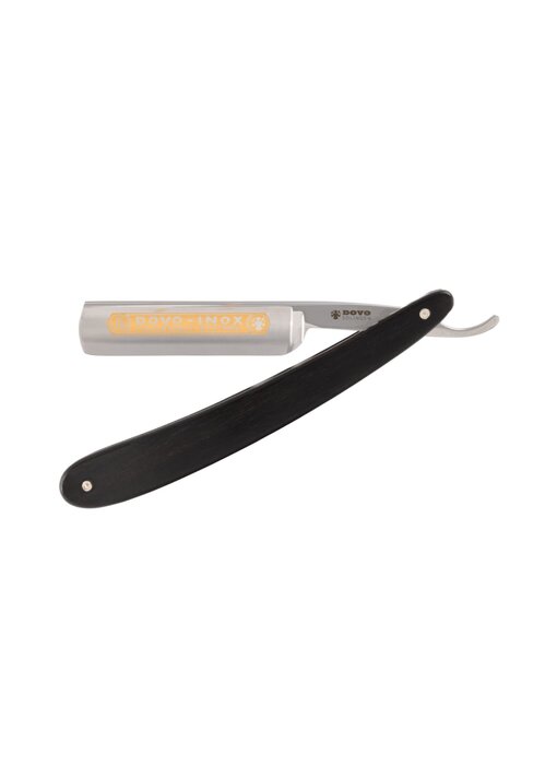 Dovo open scheermes 5/8 - inox rvs - ebbenhout