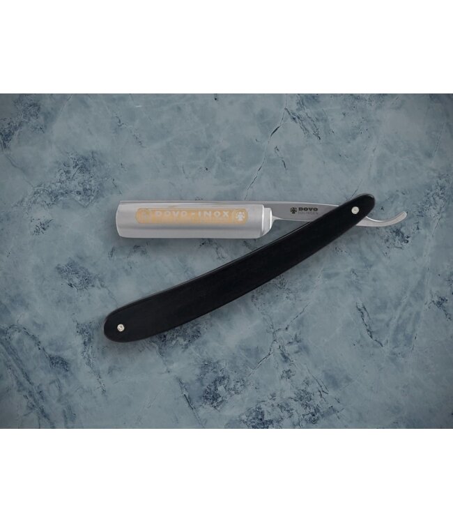 Dovo open scheermes 5/8 - inox rvs - ebbenhout