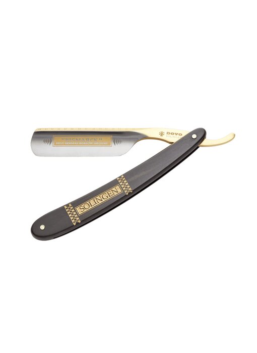 Dovo open scheermes 6/8 - Bismarck - zilverstaal - ebbenhout