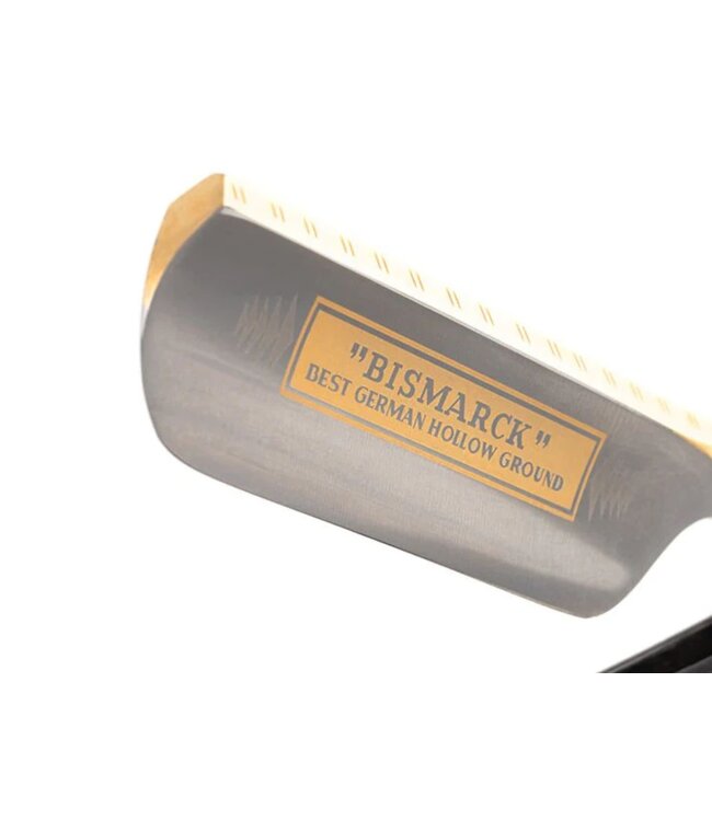 Dovo open scheermes 6/8 - Bismarck - zilverstaal - ebbenhout