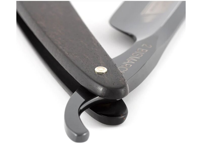 Dovo open scheermes 6/8 - Bismarck Black Duke - zilverstaal - ebbenhout - zwart lemmet