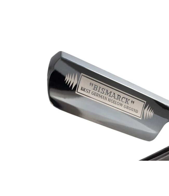 Dovo open scheermes 6/8 - Bismarck Black Duke - zilverstaal - ebbenhout - zwart lemmet