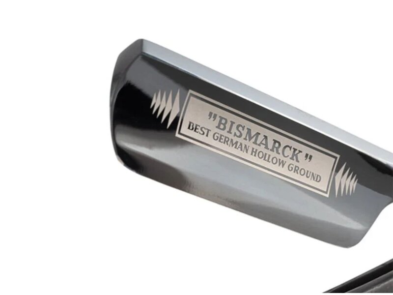 Dovo open scheermes 6/8 - Bismarck Black Duke - zilverstaal - ebbenhout - zwart lemmet