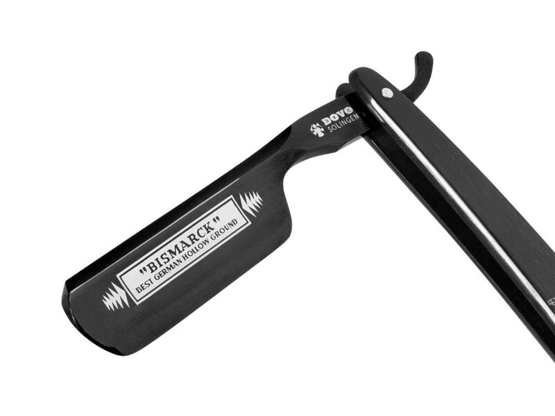Dovo open scheermes 6/8 - Bismarck Black Duke - zilverstaal - ebbenhout - zwart lemmet