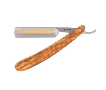 Dovo open scheermes  5/8 - inox rvs - olijfhout