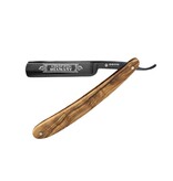 Dovo open scheermes 5/8 - Diamant - inox rvs - olijfhout - zwart lemmet