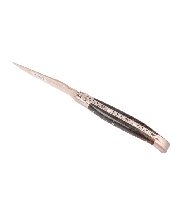 Laguiole en Aubrac 12cm populierenwortelknol blauw - mat
