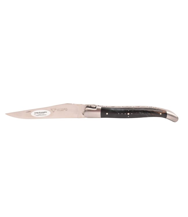 Laguiole en Aubrac 12cm populierenwortelknol blauw - mat