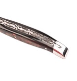 Laguiole en Aubrac 12cm croute de buffle - double platines - glanzend