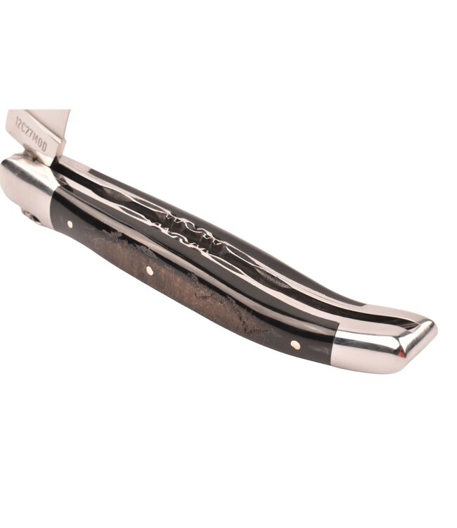 Laguiole en Aubrac 12cm buffelhoorn korst - double platines - glanzend