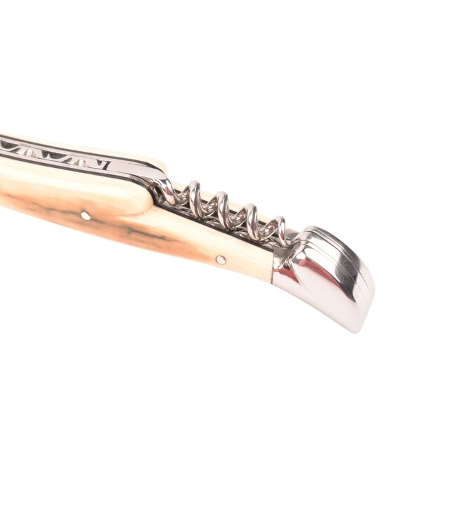 Laguiole en Aubrac 12cm croute d'ivoire de mammouth met kurkentrekker