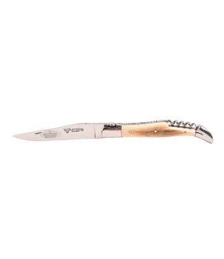 Laguiole en Aubrac 12cm mammoetivoor korst met kurkentrekker - glanzend
