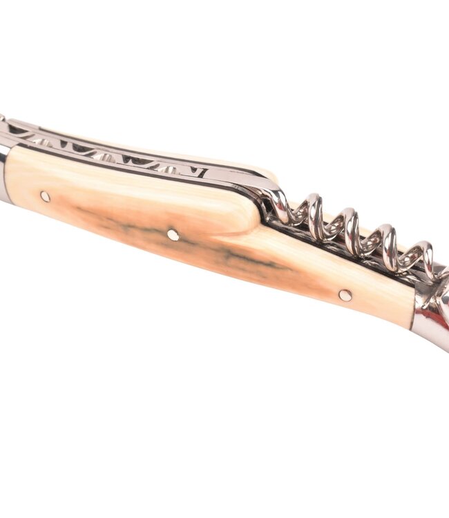 Laguiole en Aubrac 12cm mammoetivoor korst met kurkentrekker - glanzend