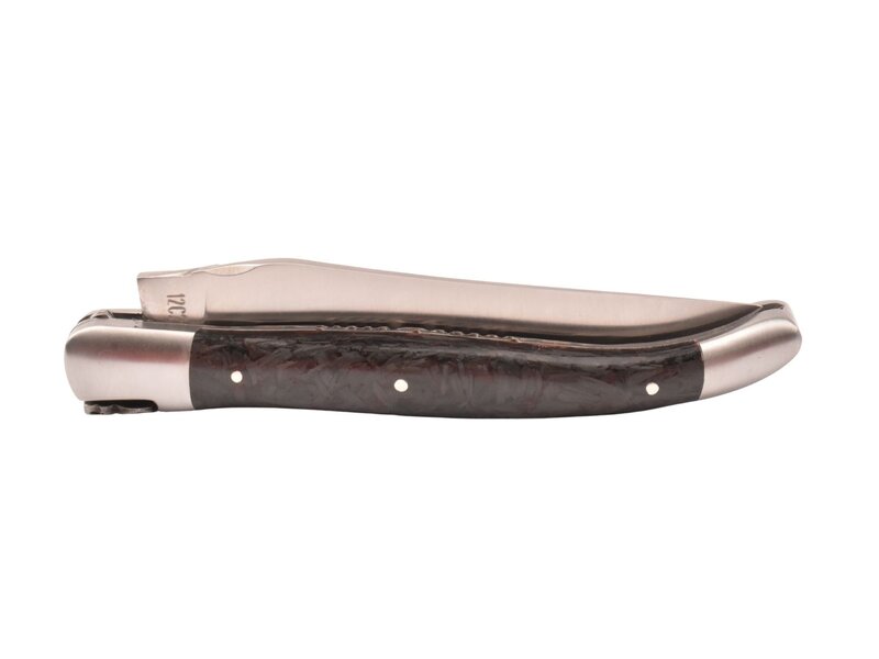 Laguiole en Aubrac 12cm carbone - double platines - mat