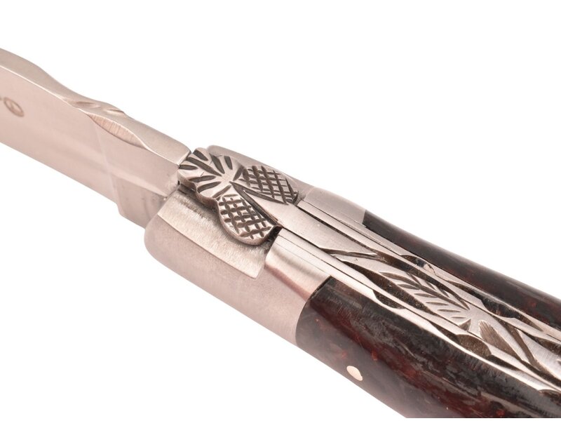 Laguiole en Aubrac 12cm carbone - double platines - mat