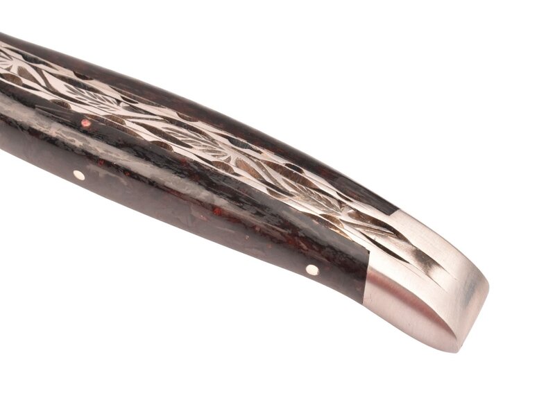 Laguiole en Aubrac 12cm carbone - double platines - mat