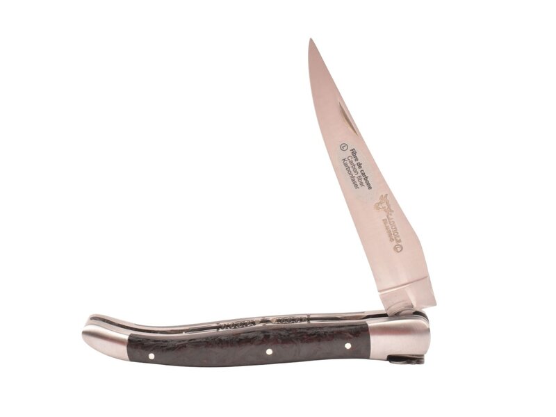 Laguiole en Aubrac 12cm carbone - double platines - mat