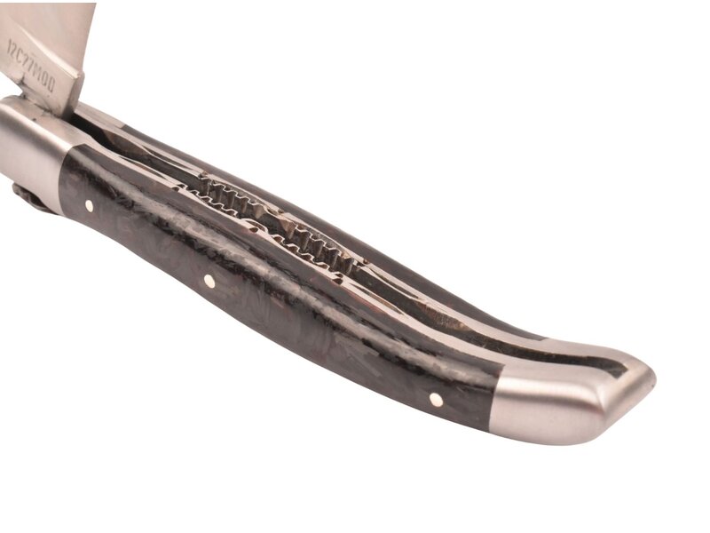 Laguiole en Aubrac 12cm carbone - double platines - mat